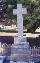 A Granite Cross: Sister Julie Cabagniol's headstone