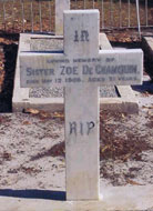 Sister Zoë de Chamouin's grave