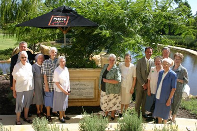 St Joseph's Hospital Foundation stone installed in garden at St John of God Murdoch-attended by some of the SJAs who worked at SJH