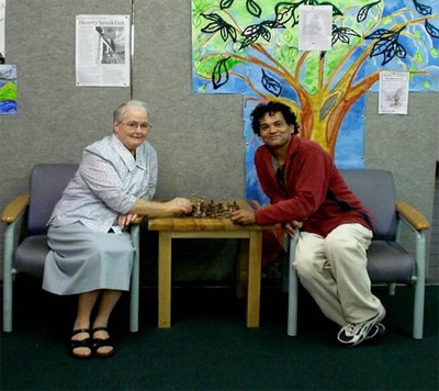Sr Alma working at St Pat's Community Support Centre in Fremantle