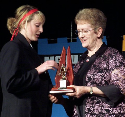 Sr Elizabeth Rose presents trophies at Seton College Awards Night