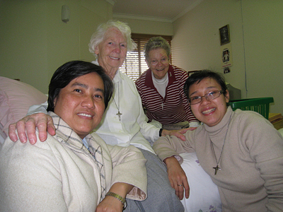 Srs Theresa, Anne Marie, & Lilian with Sr Olivera