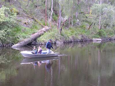 Srs Noelline and Christopher (visiting from Philippines) fishing with Fr Rooney in Manjimup.