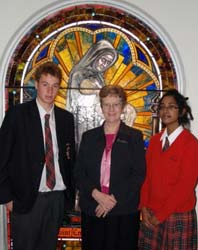De Vialar Scholarship recipients for 2008 with Sr Elizabeth