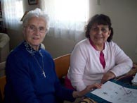 Sr Anastasia with Dina, an English student