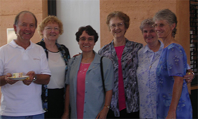 Mr Brian Miguel, Srs Margaret Anne, Jaqueline, Elizabeth, Margaret Mary and Mrs Pat Miguel at Farewell to Kwinana '05