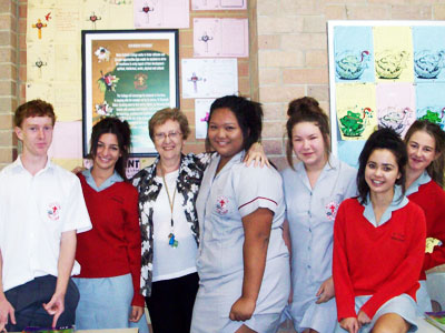 Some of 32 Year 10 students after a talk re religious life