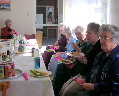 Some of the Sisters who gathered for lunch after Pre-Chapter meetings for two groups at Beaconsfield convent